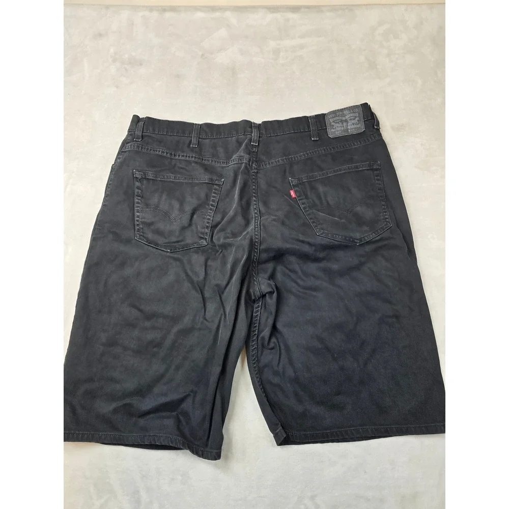 Levi's 569 Denim Shorts Mens 44 Big Tall Black Jean Cotton Casual Loose Straight